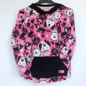 Pink Cats and Dogs Flüdie (Flannel Hoodie)